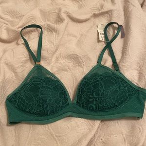 Aerie Lacey Green Bra